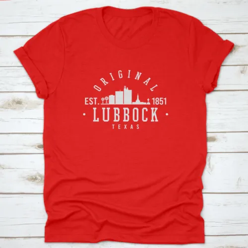 Lubbock, Tx, Usa Skyline Original Logotype Sports College And