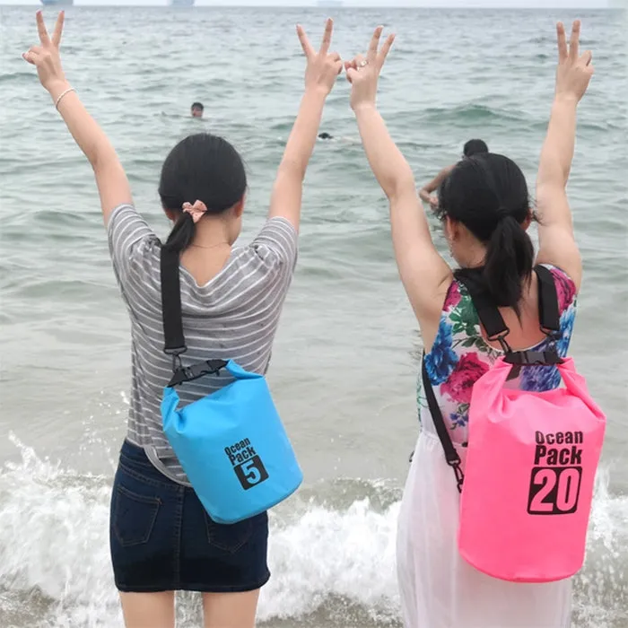 Outdoor Waterproof Single Shoulder Bag Dry Sack PVC Barrel Bag, Capacity: 3L (Black)