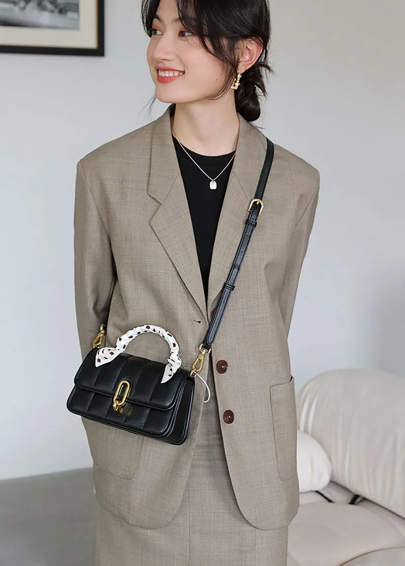 PU Leather Flap Shoulder & Crossbody Bag