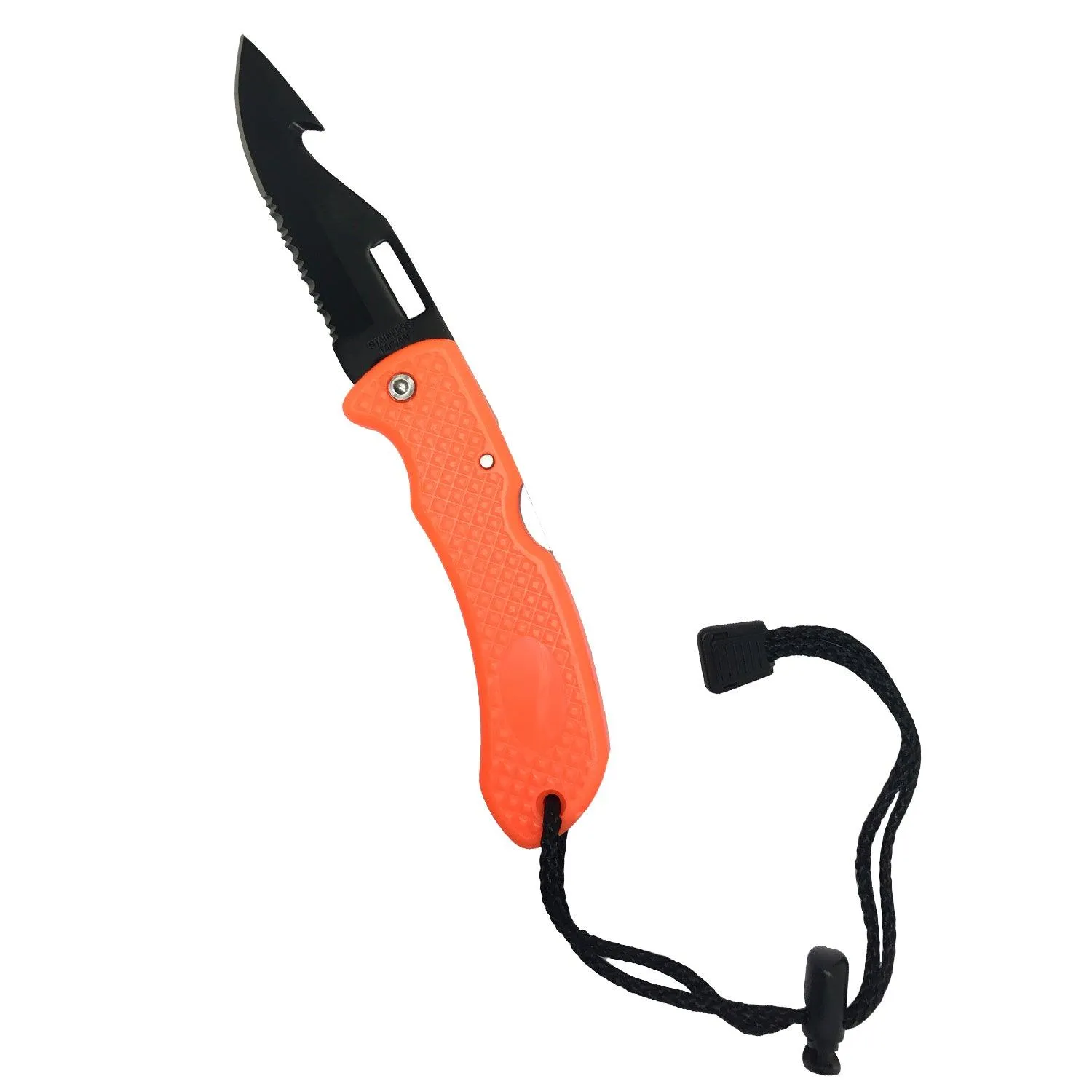 Scuba Choice Foldable Low Volume Black Blade Point Tip BCD Knife