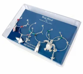 Wine Glass Charms, Sea Life Wine Charm Markers, Wine Tags for  Divers, Scuba Divers Wine Charm Gift Set